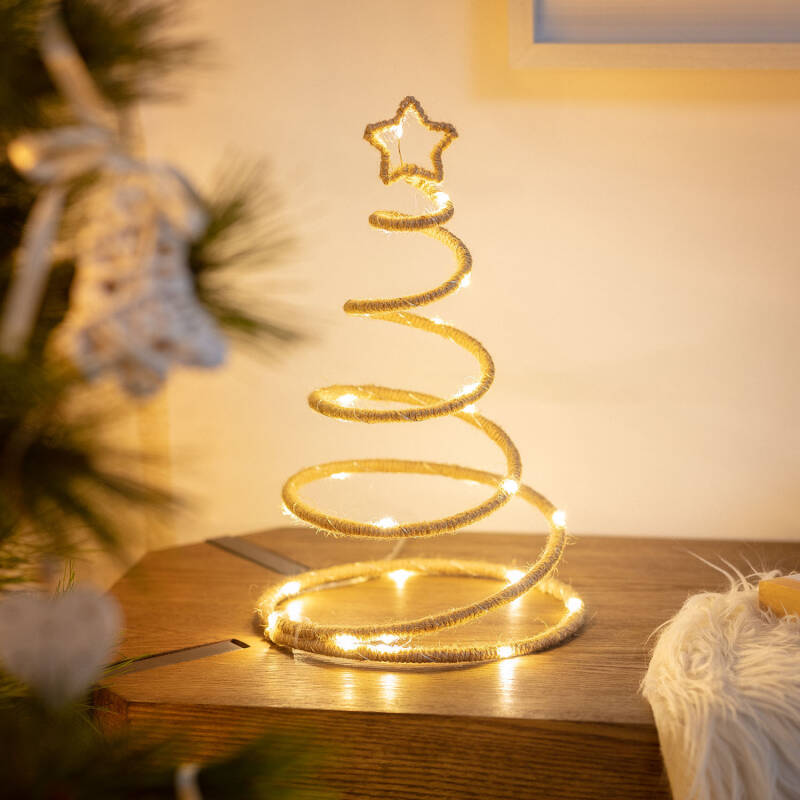 Produto de Árvore de Natal LED Corda com Bateria Spiraly