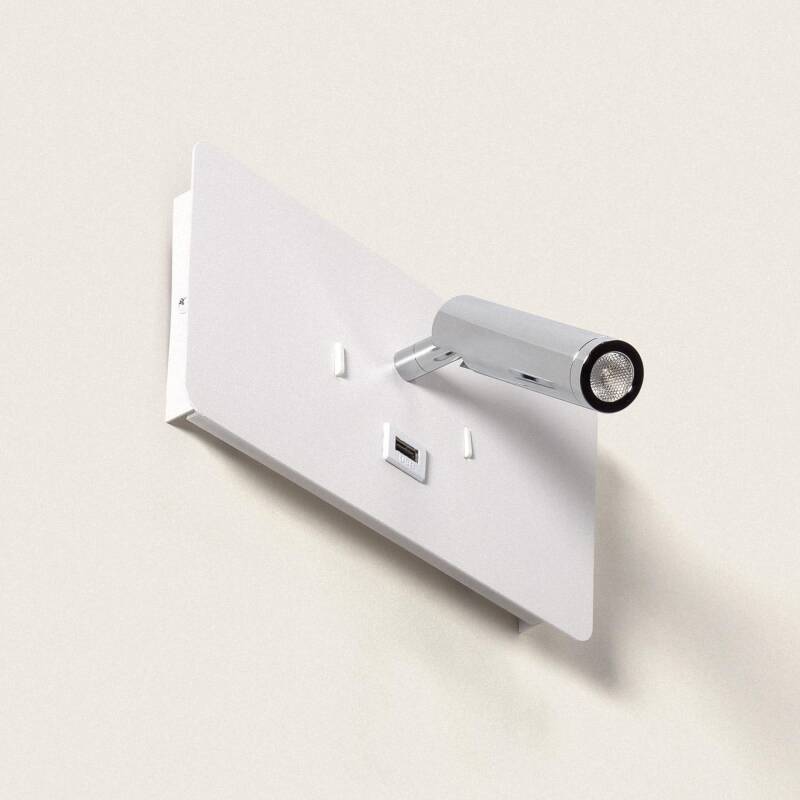 Producto de Lámpara de Pared LED 8W Metal con Puerto USB Rossey