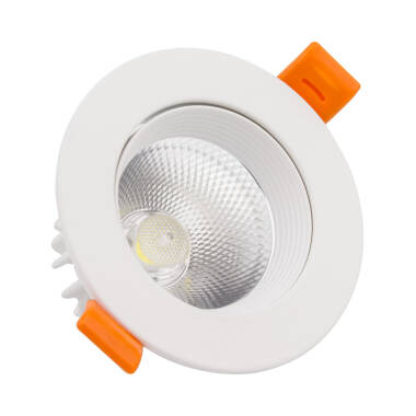 Foco Downlight LED 15W COB Direccionável Circular Branco Corte Ø 113 mm No Flicker