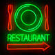 Produto de Letreiro Neon LED Restaurant