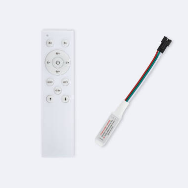 Controlador Regulador LED Monocor Digital 12-24V DC com Comando RF