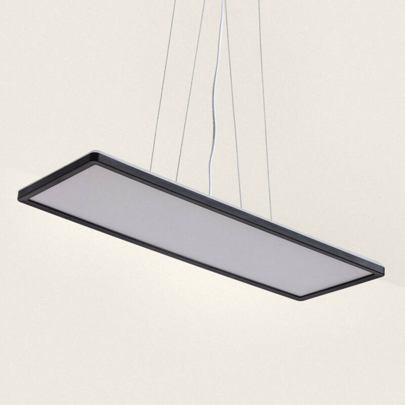 Producto de Lámpara Colgante LED 24W Rectangular CCT 580X200 mm Doble Cara SwitchCCT Negro