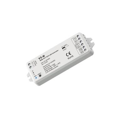 Controlador Regulador LED 12/24V DC para Tira LED RGBWW compatível com Comando RF