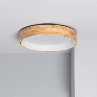 Plafón LED 20W Circular Madeira Ø470 mm CCT Selecionável Dari