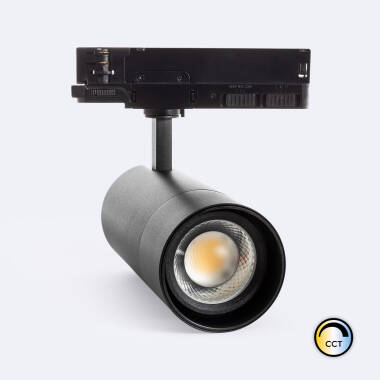 Foco Carril LED Trifásico 35W Wald CCT Multi-Ângulo 24-60º Preto