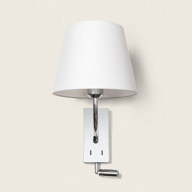 Producto de Lámpara de Pared con Luz de Lectura 2.5W Metal Silver-Teylo Conne