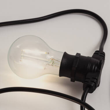 Producto de Kit Guirnalda Luces Exterior IP44 5m Negro + 5 Bombillas Filamento LED B22 2W A60