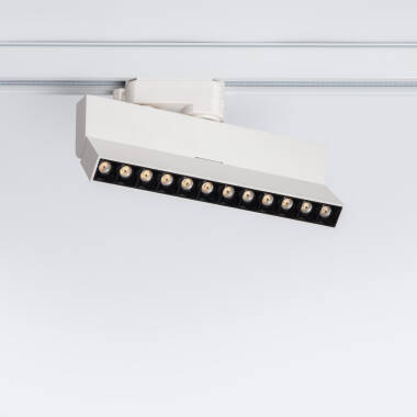 Foco Carril Lineal LED Trifásico 12W Regulable CCT Seleccionable No Flicker Elegant Optic Blanco