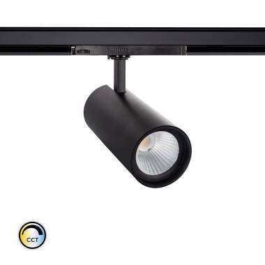 Foco Carril LED Trifásico 30W CCT d'Angelo PHILIPS Xitanium Negro