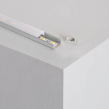 Producto de Perfil de Aluminio Superficie con Tapa Continua para Tiras LED hasta 12 mm