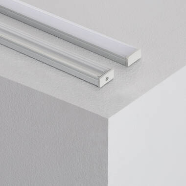 Producto de Perfil de Aluminio Superficie con Tapa Continua para Tiras LED hasta 12 mm