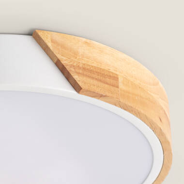 Producto de Plafón LED 24W Circular Madera CCT Seleccionable Ø418 mm Semi-Dari