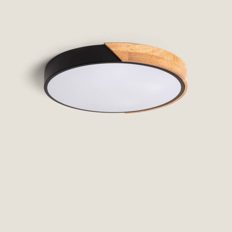 Producto de Plafón LED 24W Circular Madera CCT Seleccionable Ø418 mm Semi-Dari