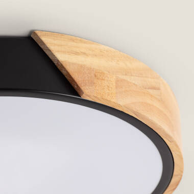 Producto de Plafón LED 24W Circular Madera CCT Seleccionable Ø418 mm Semi-Dari