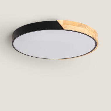 Plafón LED 36W Circular Madera Ø500 mm CCT Seleccionable Semi-Dari