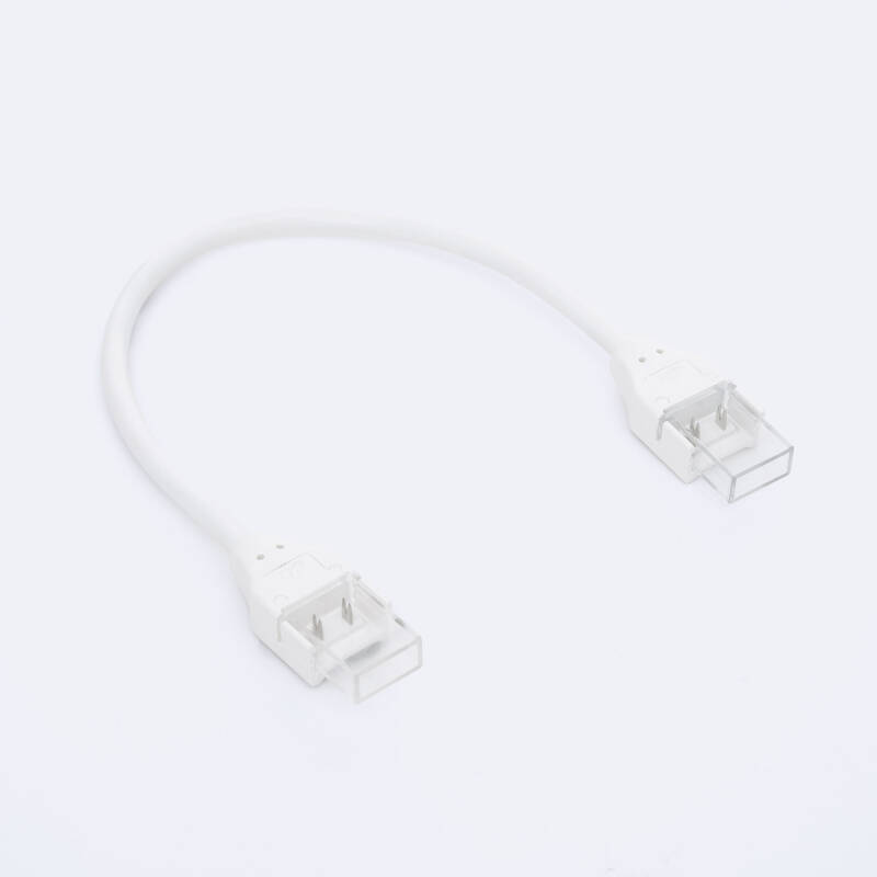 Producto de Conector Hipopótamo Doble con Cable para Tira LED Autorectificada 220V AC COB Silicone FLEX Ancho 10 mm Monocolor