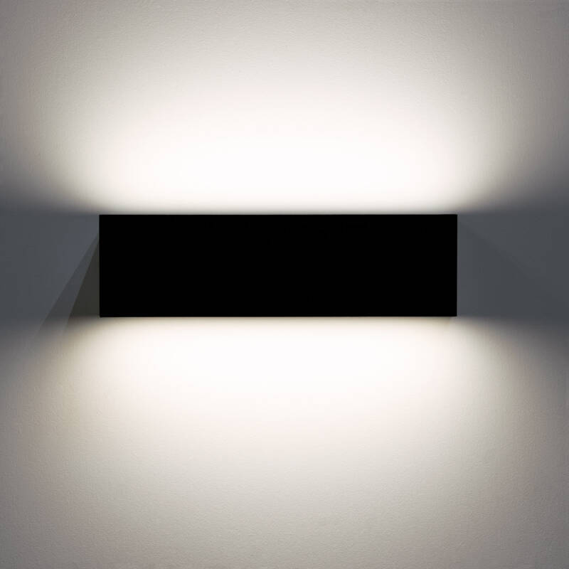 Producto de Aplique de Pared Exterior LED 10W Iluminación Doble Cara Rectangular Negro Lena