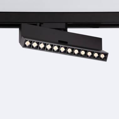 Foco Carril Lineal LED Monofásico 12W Regulable CCT Seleccionable No Flicker Elegant Optic Negro