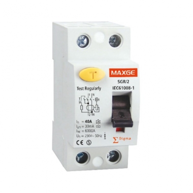Interruptor Diferencial Residencial Superinmunizado 2P 30mA 25-63A 6kA Clase A MAXGE