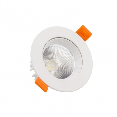 Foco Downlight LED 9W COB Direccionável Circular  Branco Corte Ø 90 mm No Flicker