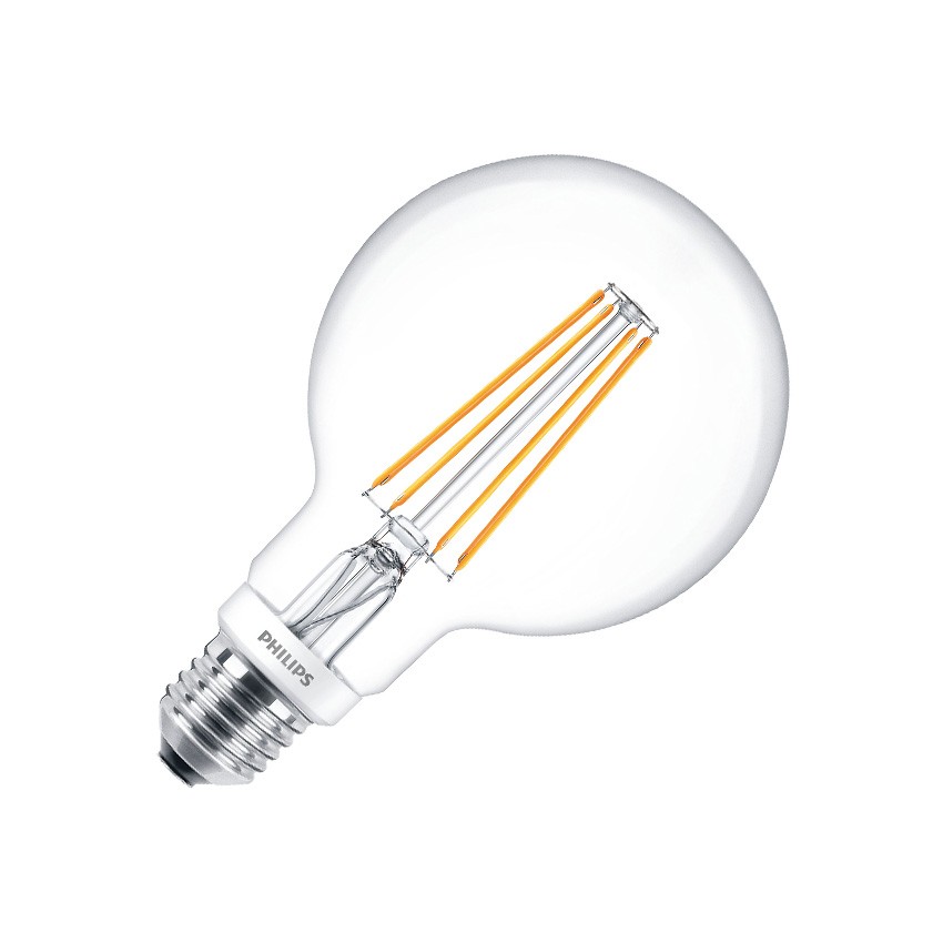 Lâmpada LED E27 G93 Filamento PHILIPS Globo CLA 7W
