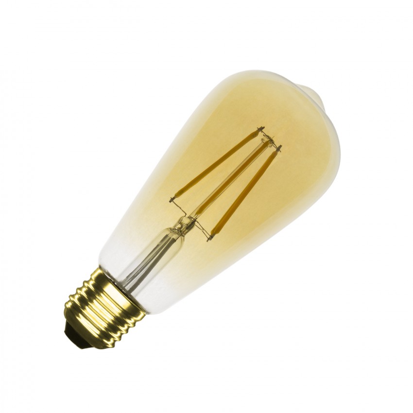 Producto de Bombilla Filamento LED E27 5.5W 500 lm ST64 Regulable Gold