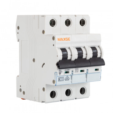 Product Interruptor Magnetotérmico Residencial 3P 6kA 10-63A Curva C MAXGE 