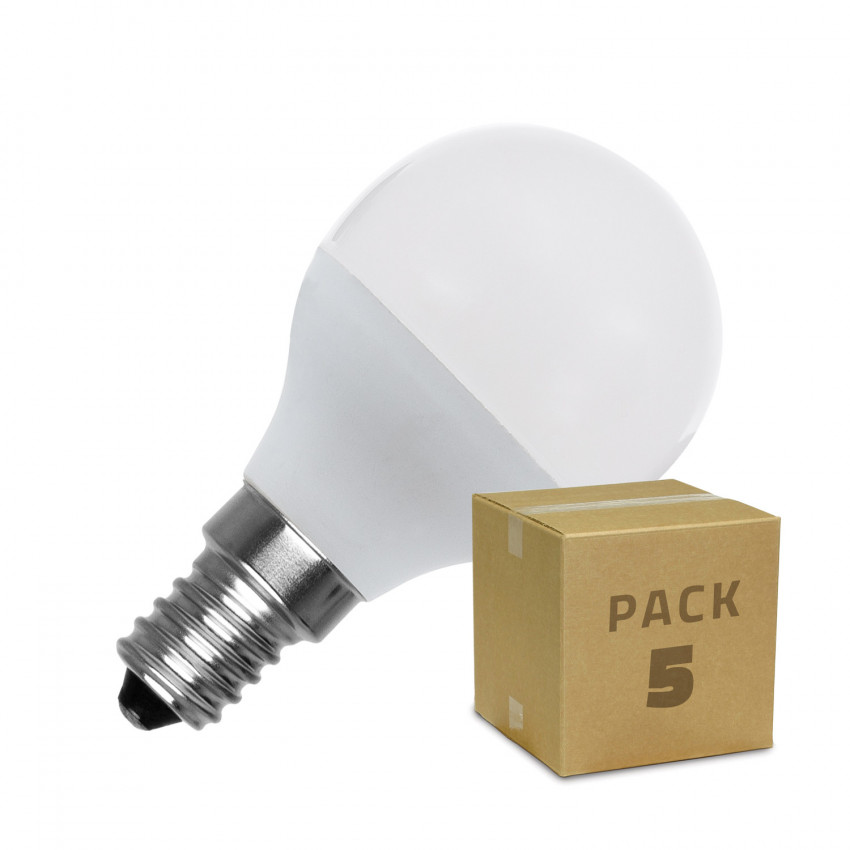 Produto de Pack 5 Lâmpadas LED E14 5W 400 lm G45 