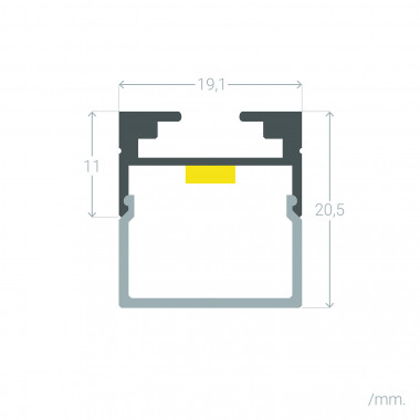 Producto de Perfil de Aluminio Colgante 2m para Tira LED hasta 17 mm