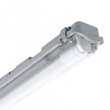 Product Armadura Hermética Slim para um Tubo LED 120 cm IP65 Conexão Uni-Lateral