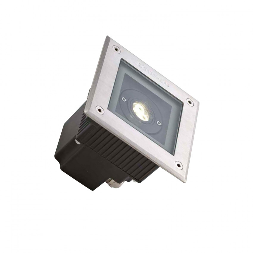 Produto de Foco LED Quadrado de Chão Gea Power Led IP67 6W LEDS-C4 55-9723-CA-CL