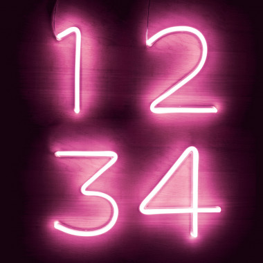 Números e Simbolos Neon LED Rosa