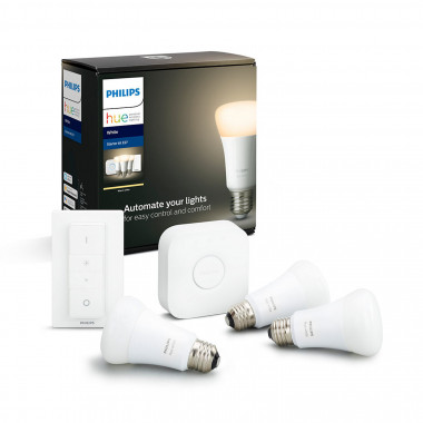 Produto de Kit doméstico Lâmpadas LED inteligentes E27 3x9,5W 1055 lm PHILIPS Hue Branco 
