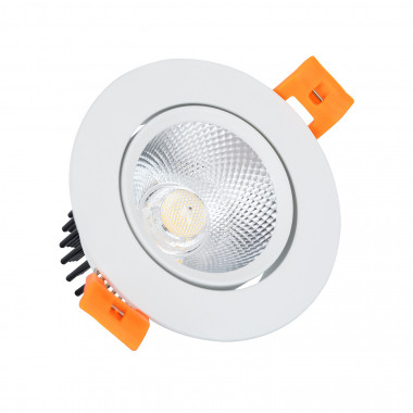 Foco Downlight LED 7W COB Direccionável Circular Branco Corte Ø 70 mm No Flicker