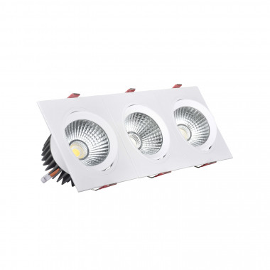 Producto de Foco Downlight LED 30W Rectangular Triple New Madison Corte 315x95 mm