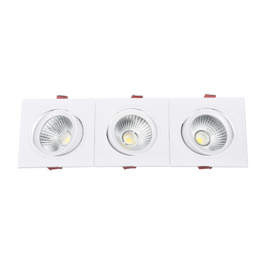 Producto de Foco Downlight LED 30W Rectangular Triple New Madison Corte 315x95 mm