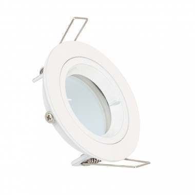 Aro Downlight Circular Blanco para Bombilla LED GU10 / GU5.3 Corte Ø 65 mm