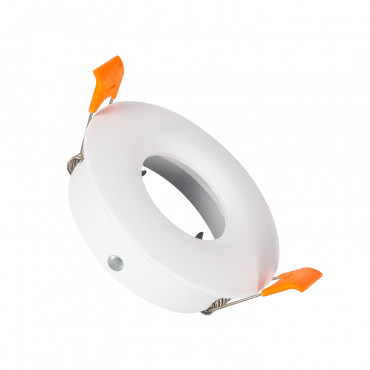 Product Aro Downlight Circular Design Branco para Lâmpada LED GU10 / GU5.3 Corte Ø 70 mm