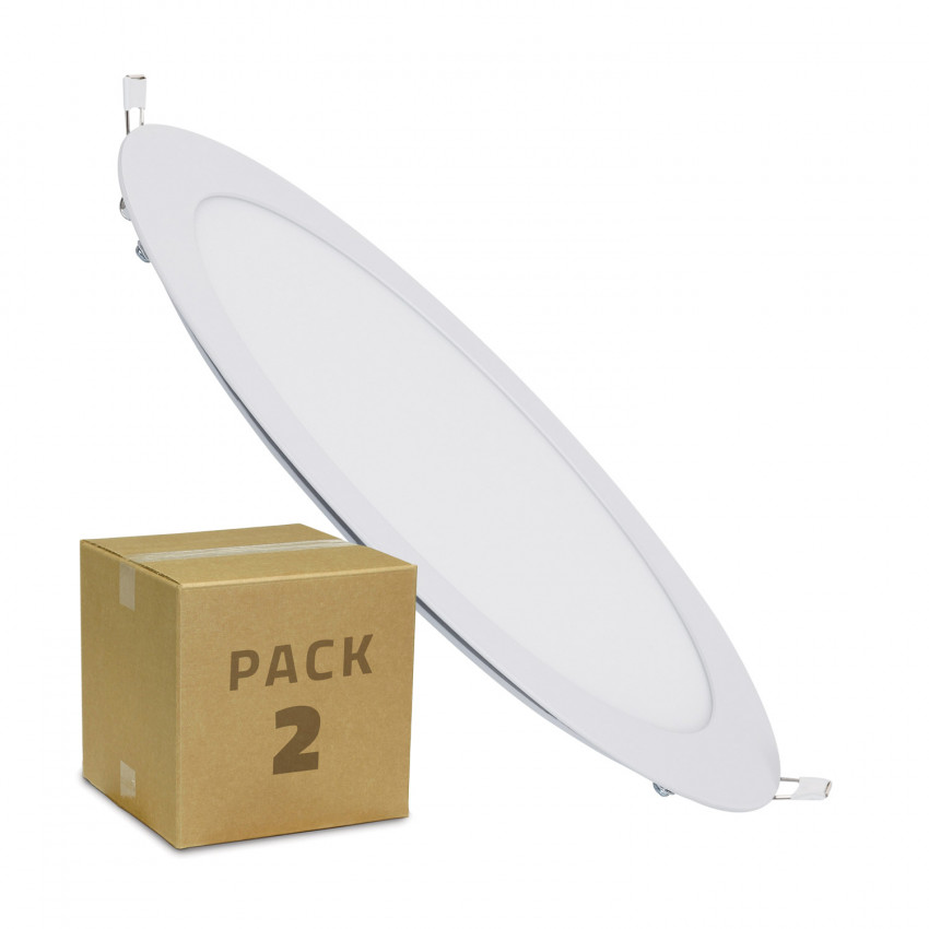 Pack 2 Placa LED Circular 18W Corte Ø 205 mm