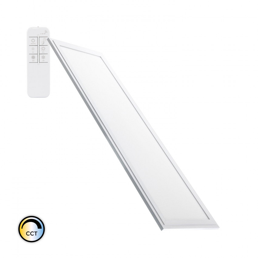 Painel LED 120x30cm 40W 3600lm Regulável Slim CCT Seleccionável com Comando