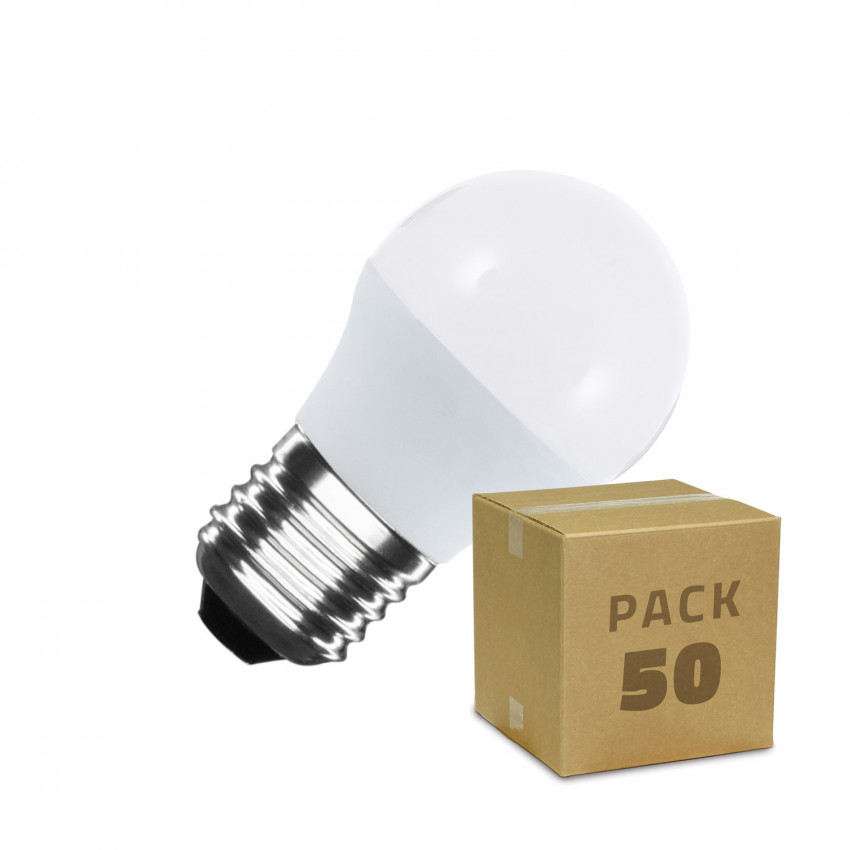 Caja de 50 Bombillas LED E27 G45 5W Blanco Neutro