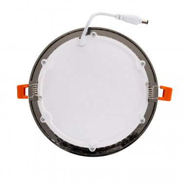 Producto de Placa LED 12W Circular SuperSlim Negro Brillo Corte Ø155mm