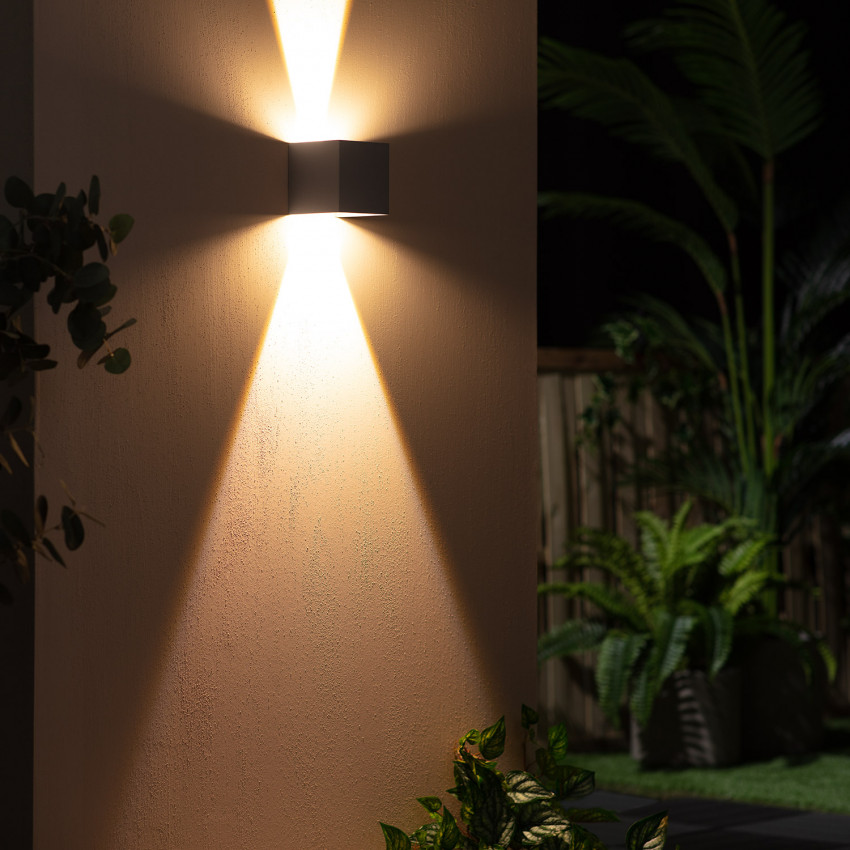 Producto de Aplique de Pared Exterior LED 6W Aluminio Iluminación doble Cara Eros Gris