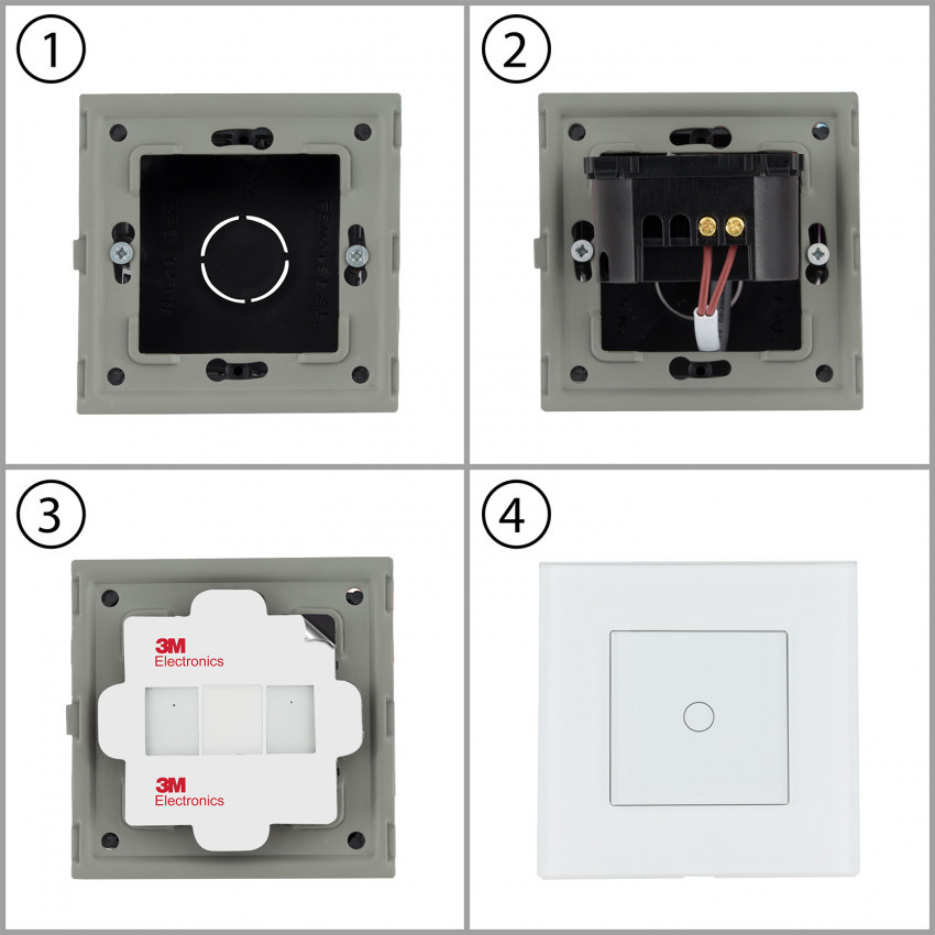 Interruptor para Persianas Automáticas con Marco Cristal Modern