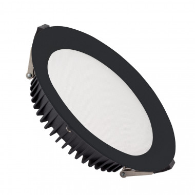 Producto de Downlight LED 40W SAMSUNG New Aero Slim 130 lm/W Microprismático (UGR17) LIFUD Negro Corte Ø 200 mm