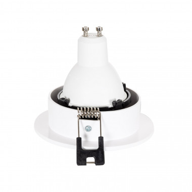 Produto de Aro Downlight  Cónico Baixo  UGR Preto para lâmpada LED GU10 / GU5.3 Corte Ø 90 mm