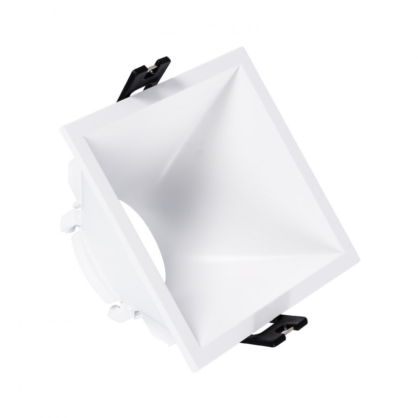 Aro Downlight Quadrado 45º Baixo UGR para lâmpada LED GU10 / GU5.3 Corte 85 x 85 mm