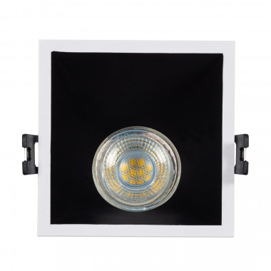 Produto de Aro Downlight Quadrado 45º Baixo UGR para lâmpada LED GU10 / GU5.3 Corte 85 x 85 mm