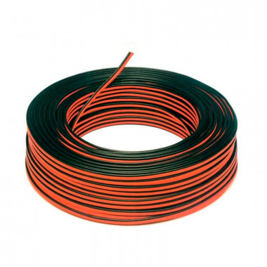 Rollo 100m Cable Eléctrico Plano Manguera 2x0.5mm² para Tiras LED Monocolor