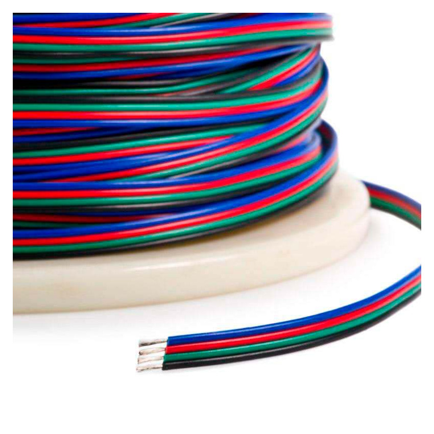 Producto de Cable Eléctrico Plano Manguera 4x0.5mm² para Tiras LED RGB